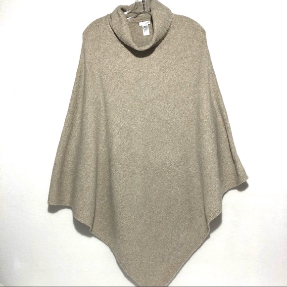 J Jill Boucle Turtleneck Sweater Poncho - Picture 6 of 9